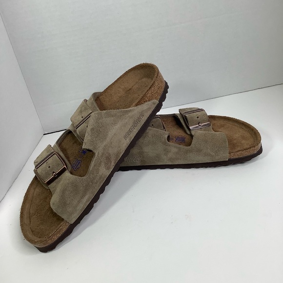 BIRKENSTOCK ARIZONA TOUPE SUEDE SLIDES - Picture 3 of 7